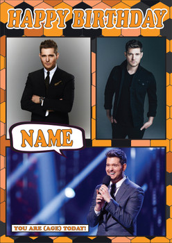 Michael Buble Celebrity Fan Birthday Card Michael Buble Celebrity Fan Birthday Card