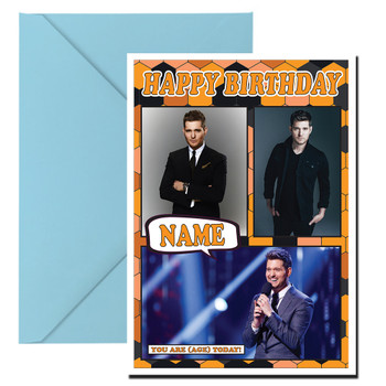 Michael Buble Celebrity Fan Birthday Card Michael Buble Celebrity Fan Birthday Card