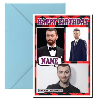 Sam Smith Celebrity Fan Birthday Card Sam Smith Celebrity Fan Birthday Card