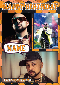 Sean Paul Celebrity Fan Birthday Card