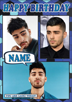 Zayn Malikcelebrity Fan Birthday Card Zayn Malikcelebrity Fan Birthday Card