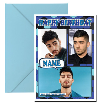 Zayn Malikcelebrity Fan Birthday Card Zayn Malikcelebrity Fan Birthday Card