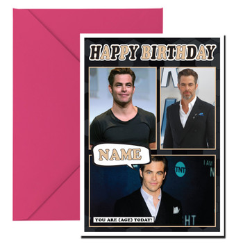 Chris Pine Mc1229 Birthday Card Chris Pine Mc1229 Birthday Card