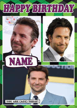 Bradley Cooper Celebrity Fan Birthday Card Bradley Cooper Celebrity Fan Birthday Card