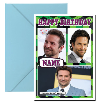 Bradley Cooper Celebrity Fan Birthday Card Bradley Cooper Celebrity Fan Birthday Card