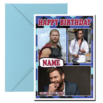 Chris Hemsworth Celebrity Fan Birthday Card