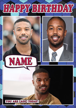 Michael B. Jordan Celebrity Fan Birthday Card