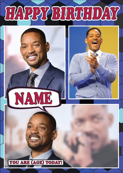 Will Smith Celebrity Fan Birthday Card Will Smith Celebrity Fan Birthday Card