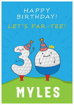 30th Golf Birthday Card 30th Golf Birthday Card
