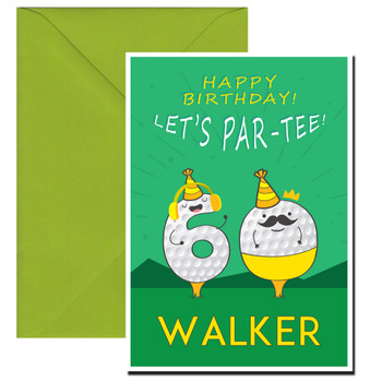60th Golf Birthday Card 60th Golf Birthday Card