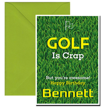 Golf Is Crap Birthday Card Golf Is Crap Birthday Card