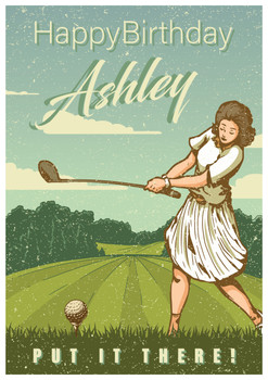 Ladies Golf Birthday Card Ladies Golf Birthday Card