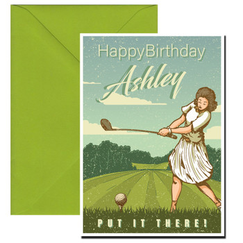 Ladies Golf Birthday Card Ladies Golf Birthday Card