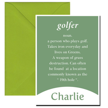 Meaning Of Golf Birthday Card Meaning Of Golf Birthday Card