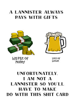 Game Of Thrones Novelty Card 23 Birthday Card Game Of Thrones Novelty Card 23 Birthday Card