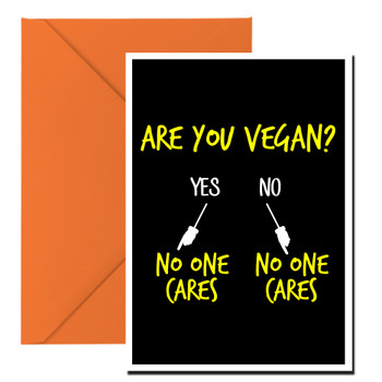 Naughty 15 Are You Vegan Map Plain Birthday Card Naughty 15 Are You Vegan Map Plain Birthday Card