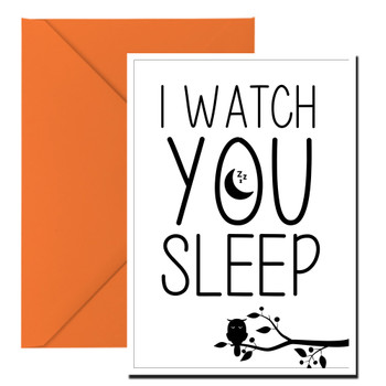 Naughty 179b I Watch You When You Sleep Birthday Card Naughty 179b I Watch You When You Sleep Birthday Card