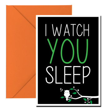 Naughty 179c I Watch You When You Sleep Birthday Card Naughty 179c I Watch You When You Sleep Birthday Card