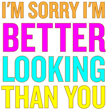 Naughty 190 I'm Sorry I'm Better Looking Than You Birthday Card Naughty 190 I'm Sorry I'm Better Looking Than You Birthday Card