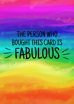 Naughty 270 The Person Who Bought This Card Is Fabulous Birthday Card