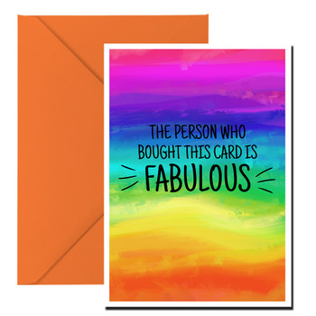 Naughty 270 The Person Who Bought This Card Is Fabulous Birthday Card