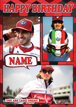 Antonio Giovinazzi Mc1036 Birthday Card Antonio Giovinazzi Mc1036 Birthday Card
