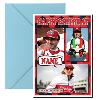 Antonio Giovinazzi Mc1036 Birthday Card Antonio Giovinazzi Mc1036 Birthday Card