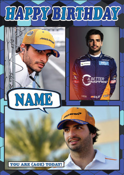 Carlos Sainz Mc1027 Birthday Card