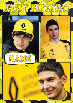 Esteban Ocon Mc1030 Birthday Card