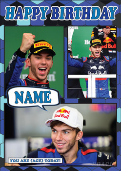 Pierre Gasly Mc1031 Birthday Card