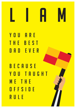Best Dad Ever You Taught Me Offside Birthday Card Best Dad Ever You Taught Me Offside Birthday Card