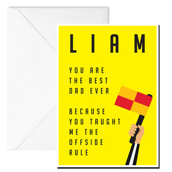 Best Dad Ever You Taught Me Offside Birthday Card Best Dad Ever You Taught Me Offside Birthday Card
