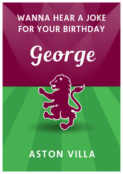 Birthday Joke Villa Football Funny Birthday Card Birthday Joke Villa Football Funny Birthday Card