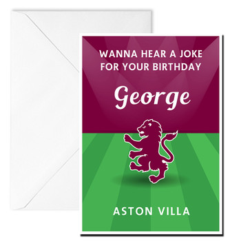 Birthday Joke Villa Football Funny Birthday Card Birthday Joke Villa Football Funny Birthday Card