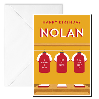Football I Know I Play Like A Girl Try To Keep Up Birthday Card Football I Know I Play Like A Girl Try To Keep Up Birthday Card