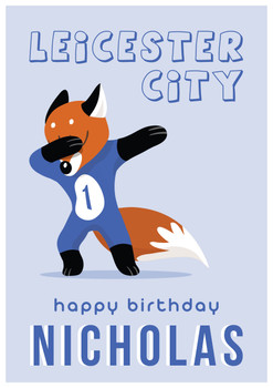 Leicester Football Birthday Card Leicester Football Birthday Card