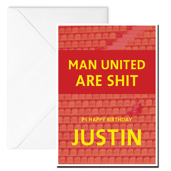 Manchester Red Are Shit Happy Birthday Birthday Card
