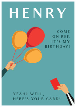 Red Card Football Funny Birthday Card Red Card Football Funny Birthday Card