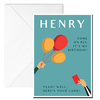 Red Card Football Funny Birthday Card Red Card Football Funny Birthday Card
