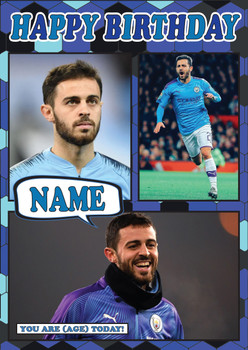 Bernardo Silva Mc1400 Football Birthday Card