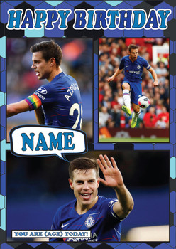 Cesar Azpilicueta Mc1428 Football Birthday Card