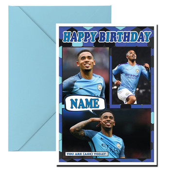 Gabriel Jesus Mc1414 Football Birthday Card