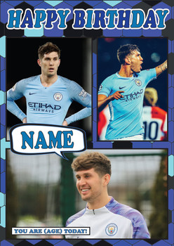 John Stones Mc1433 Football Birthday Card