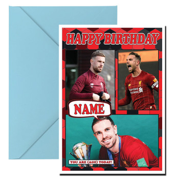 Jordan Henderson Mc1425 Football Birthday Card Jordan Henderson Mc1425 Football Birthday Card