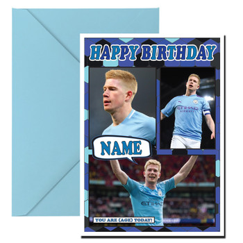 Kevin De Bruyne Mc1394 Football Birthday Card Kevin De Bruyne Mc1394 Football Birthday Card