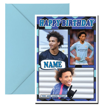 Leroy Sane Mc1398 Football Birthday Card Leroy Sane Mc1398 Football Birthday Card