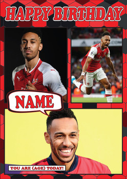 Pierre-Emerick Aubameyang Mc1411 Football Birthday Card