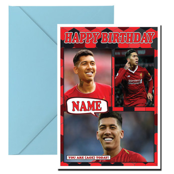 Roberto Firmino Mc1403 Football Birthday Card Roberto Firmino Mc1403 Football Birthday Card