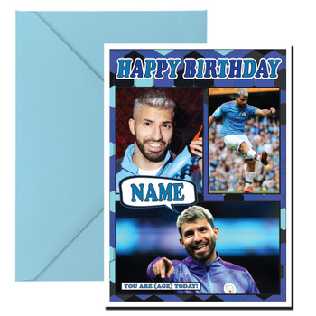 Sergio AgâEro Mc1415 Football Birthday Card