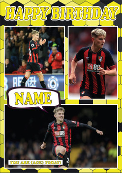 David Brooks Celebrity Fan Football Birthday Card